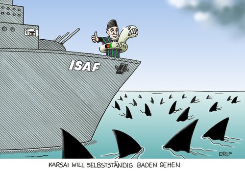 Cartoon: Karsai (medium) by Erl tagged afghanistan,karsai,2014,verteidigung,selbstständig,isaf,truppen,abzug,afghanistan,karsai,2014,verteidigung,selbstständig,isaf,truppen,abzug,militär,soldaten,krieg