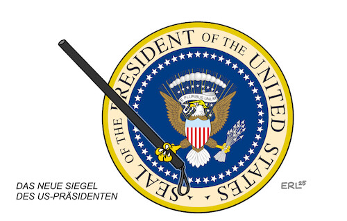 Cartoon: Kein Gütesiegel (medium) by Erl tagged politik,usa,präsident,donald,trump,nationalgarde,proteste,abschiebungen,schlagstock,siegel,gütesiegel,karikatur,erl,politik,usa,präsident,donald,trump,nationalgarde,proteste,abschiebungen,schlagstock,siegel,gütesiegel,karikatur,erl