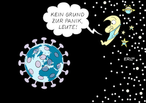 Cartoon: Keine Panik (medium) by Erl tagged politik,gesundheit,krankheit,infektion,virus,coronavirus,wuhan,china,erde,welt,epidemie,pandemie,angst,panik,weltall,mond,saturn,sterne,mundschutz,karikatur,erl,politik,gesundheit,krankheit,infektion,virus,coronavirus,wuhan,china,erde,welt,epidemie,pandemie,angst,panik,weltall,mond,saturn,sterne,mundschutz,karikatur,erl