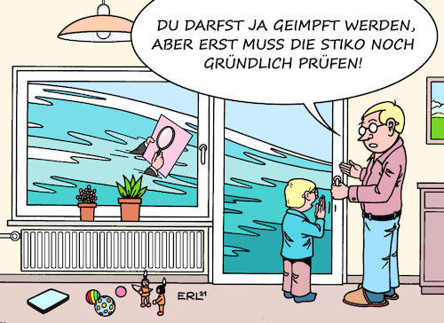 Cartoon: Kinderimpfung (medium) by Erl tagged politik,corona,virus,pandemie,covid19,vierte,welle,impfung,erstimpfung,zweitimpfung,drittimpfung,kinderimpfung,zulassung,ema,prüfung,stiko,gründlichkeit,karikatur,erl,politik,corona,virus,pandemie,covid19,vierte,welle,impfung,erstimpfung,zweitimpfung,drittimpfung,kinderimpfung,zulassung,ema,prüfung,stiko,gründlichkeit,karikatur,erl