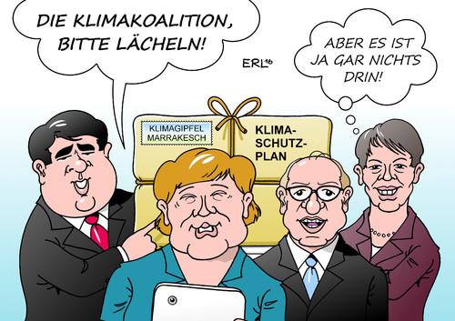 Cartoon: Klimaschutzplan (medium) by Erl tagged regierung,koalition,cdu,csu,spd,klimaschutz,klimaschutzplan,kürzung,inhalt,dünn,klimagipfel,marrakesch,klima,erderwärmung,co2,reduzierung,gabriel,merkel,dobrindt,hendricks,umweltministerin,karikatur,erl,regierung,koalition,cdu,csu,spd,klimaschutz,klimaschutzplan,kürzung,inhalt,dünn,klimagipfel,marrakesch,klima,erderwärmung,co2,reduzierung,gabriel,merkel,dobrindt,hendricks,umweltministerin,karikatur,erl