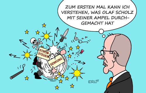 Cartoon: Koalitionsstreit (medium) by Erl tagged politik,regierung,cdu,csu,spd,streit,stromsteuersenkung,erinnerung,ampel,scholz,mitgefühl,merz,karikatur,erl,politik,regierung,cdu,csu,spd,streit,stromsteuersenkung,erinnerung,ampel,scholz,mitgefühl,merz,karikatur,erl
