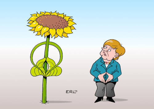 Cartoon: Können die Grünen Kanzler? (medium) by Erl tagged politik,demokratie,partei,demoskopie,umfragewerte,bündnis,90,die,grünen,grüne,umfragehoch,platz,vor,union,cdu,csu,bundeskanzlerin,angela,merkel,raute,sonnenblume,fähigkeit,kanzler,kanzlerin,karikatur,erl,politik,demokratie,partei,demoskopie,umfragewerte,bündnis,90,die,grünen,grüne,umfragehoch,platz,vor,union,cdu,csu,bundeskanzlerin,angela,merkel,raute,sonnenblume,fähigkeit,kanzler,kanzlerin,karikatur,erl