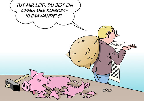 Cartoon: Konsumklimawandel (medium) by Erl tagged konsum,konsumklima,freundlich,einkauf,einkaufen,konsumieren,niedrigzins,sparen,sparschwein,opfer,klimawandel,hammer,geld,geldsack,karikatur,erl,konsum,konsumklima,freundlich,einkauf,einkaufen,konsumieren,niedrigzins,sparen,sparschwein,opfer,klimawandel,hammer,geld,geldsack,karikatur,erl