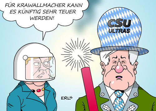 Cartoon: Krawallmacher (medium) by Erl tagged erl,karikatur,tracht,feuerwerkskörper,seehofer,horst,bayern,ministerpräsident,merkel,angela,bundeskanzlerin,flüchtlingspolitik,csu,cdu,streit,gericht,urteil,haftung,strafe,verein,randale,ultras,fans,fußball,krawallmacher,krawall,krawall,krawallmacher,fußball,fans,ultras,randale,verein,strafe,haftung,urteil,gericht,streit,cdu,csu,flüchtlingspolitik,bundeskanzlerin,angela,merkel,ministerpräsident,bayern,horst,seehofer,feuerwerkskörper,tracht,karikatur,erl