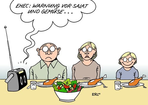 Cartoon: Krisengewinner (medium) by Erl tagged ehec,bakterium,keim,darm,krankheit,gurke,gemüse,salat,verzehr,warnung,kind,freude,essen,ehec,bakterium,keim,darm,krankheit,gurke,gemüse,salat,verzehr,warnung,freude,essen,gesundheit,durchfall