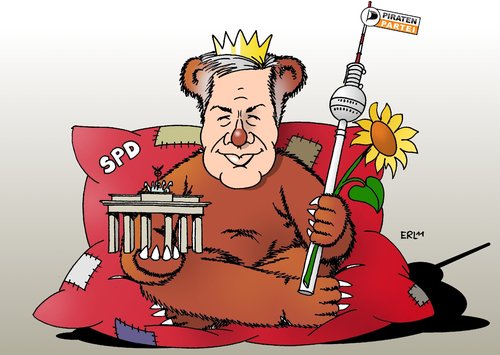 Cartoon: Kuschelkönig Klaus (medium) by Erl tagged fdp,linke,cdu,piraten,grüne,wowereit,klaus,spd,sieger,landtagswahl,wahl,berlin,berlin,wahl,landtagswahl,sieger,wowereit,grüne,piraten,cdu,linke,fdp