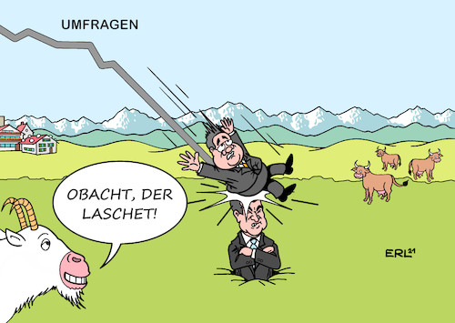 Cartoon: Laschet in Bayern (medium) by Erl tagged politik,wahl,bundestagswahl,2021,kanzlerkandidat,union,armin,laschjet,cdu,umfragen,absturz,besuch,bayern,parteitag,csu,markus,söder,ministerpräsident,karikatur,erl,politik,wahl,bundestagswahl,2021,kanzlerkandidat,union,armin,laschjet,cdu,umfragen,absturz,besuch,bayern,parteitag,csu,markus,söder,ministerpräsident,karikatur,erl