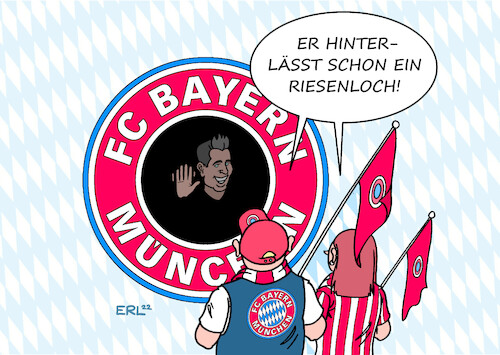 Cartoon: Lewandowski (medium) by Erl tagged politik,sport,fußball,fc,bayern,münchen,wechsel,abgang,stürmer,torjäger,rekord,torschütze,robert,lewandowski,lücke,loch,fan,karikatur,erl,politik,sport,fußball,fc,bayern,münchen,wechsel,abgang,stürmer,torjäger,rekord,torschütze,robert,lewandowski,lücke,loch,fan,karikatur,erl