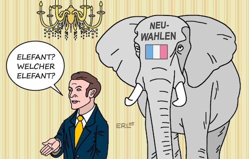 Macron mit Sehschwäche Macron mit Sehschwäche