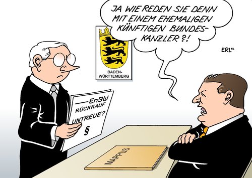 Cartoon: Mappus (medium) by Erl tagged stefan,mappus,cdu,ehemalig,ministerpräsident,baden,württemberg,rückkauf,enbw,energie,energieversorger,aktien,untreue,schaden,kaufpreis,finanzen,heimlichkeit,bundeskanzler,ambition,mappus,cdu,ministerpräsident,baden württemberg,rückkauf,energie,energieversorger,baden,württemberg