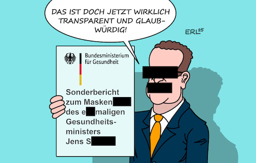 Cartoon: Maskenbericht (medium) by Erl tagged politik,corona,masken,deal,gesundheitsminister,jens,spahn,verschwendung,steuergeld,bericht,geschwärzt,karikatur,erl,politik,corona,masken,deal,gesundheitsminister,jens,spahn,verschwendung,steuergeld,bericht,geschwärzt,karikatur,erl