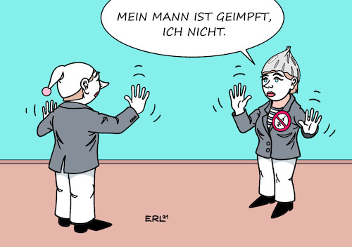 Cartoon: Mauer daheim (medium) by Erl tagged politik,mauerfall,november,1989,deutschland,2021,mauer,geimpfte,ungeimpfte,geimpft,ungeimpft,corona,virus,pandemie,covid19,unsichtbar,pantomime,pantomimin,karikatur,erl,politik,mauerfall,november,1989,deutschland,2021,mauer,geimpfte,ungeimpfte,geimpft,ungeimpft,corona,virus,pandemie,covid19,unsichtbar,pantomime,pantomimin,karikatur,erl