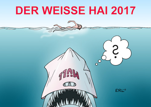 Cartoon: Meeresmüll (medium) by Erl tagged un,ozeankonferenz,meeresgipfel,meer,ozean,weltmeere,wasser,überfischung,verschmutzung,müll,plastikmüll,plastiktüte,gefahr,lebewesen,fische,film,der,weiße,hai,hollywood,spielberg,thriller,blockbuster,karikatur,erl,un,ozeankonferenz,meeresgipfel,meer,ozean,weltmeere,wasser,überfischungn,verschmutzung,müll,plastikmüll,plastiktüte,gefahr,lebewesen,fische,film,der,weiße,hai,hollywood,spielberg,thriller,blockbuster,karikatur,erl