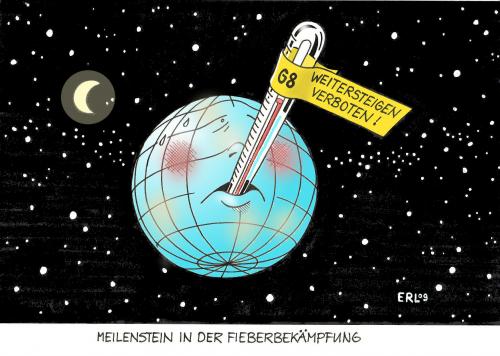 Cartoon: Meilenstein (medium) by Erl tagged g8,gipfel,klima,klimaerwärmung,fieber,beschluss,verbot,meilenstein,weichenstellung,erde,welt,g8 gipfel,klima,globale erwärmung,umwelt,klimawandel,wetter,temperatur,verbot,fieber,meilenstein,weichenstellung,umweltschutz,g8,gipfel,globale,erwärmung