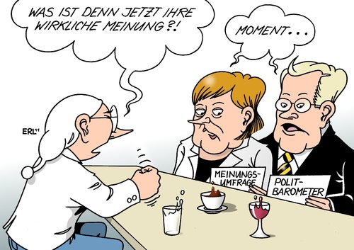 Cartoon: Meinung Schwarz Gelb (medium) by Erl tagged cdu,csu,fdp,schwarz,gelb,regierung,koalition,kurs,meinung,richtung,werte,überzeugung,zickzack,meinungsumfragen,stimmung,populismus,cdu,csu,fdp,schwarz,gelb,regierung,koalition,kurs,meinung,richtung,überzeugung,werte,zickzack,meinungsumfragen,stimmung,populismus,merkel,westerwelle