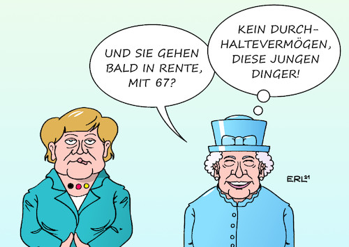 Merkel bei der Queen Merkel bei der Queen