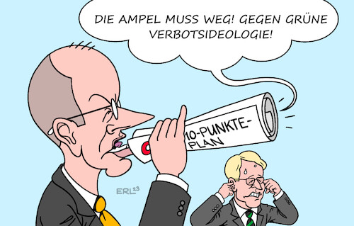 Cartoon: Merz und Günther (medium) by Erl tagged politik,union,cdu,csu,friedrich,merz,10,punkte,plan,agenda,für,deutschland,gegen,ampel,grüne,kritik,daniel,günther,ministerpräsident,schleswig,holstein,landesregierung,schwarz,grün,karikatur,erl,politik,union,cdu,csu,friedrich,merz,10,punkte,plan,agenda,für,deutschland,gegen,ampel,grüne,kritik,daniel,günther,ministerpräsident,schleswig,holstein,landesregierung,schwarz,grün,karikatur,erl