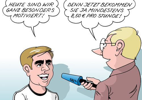 Cartoon: Mindestlohn (medium) by Erl tagged lahm,philipp,viertelfinale,weltmeisterschaft,fußball,fußballspieler,gehalt,lohn,arbeit,nahles,andrea,arbeitsministerin,spd,csu,cdu,koalition,große,flächendeckend,mindestlohn,mindestlohn,flächendeckend,große,koalition,cdu,csu,spd,arbeitsministerin,anfrea,nahles,arbeit,lohn,gehalt,fußballspieler,fußball,weltmeisterschaft,viertelfinale,philipp,lahm