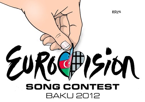 Cartoon: Mit Herz und... (medium) by Erl tagged eurovision,song,contest,baku,aserbaidschan,menschenrechte,meinungsfreiheit,pressefreiheit,gefängnis,haft,herz,eurovision song contest,aserbaidschan,meinungsfreiheit,menschenrechte,pressefreiheit,eurovision,song,contest