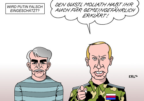 Cartoon: Mollath und Putin (medium) by Erl tagged ukraine,konflikt,ostukraine,separatisten,russland,präsident,wladimir,putin,verwirrspiel,gefährlich,gemeingefährlich,gustl,mollath,justizopfer,psychiatrie,fehlurteil,einschätzung,geisteszustand,ukraine,konflikt,ostukraine,separatisten,russland,präsident,wladimir,putin,verwirrspiel,gefährlich,gemeingefährlich,gustl,mollath,justizopfer,psychiatrie,fehlurteil,einschätzung,geisteszustand