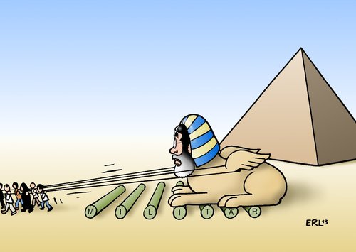 Cartoon: Mursi (medium) by Erl tagged ägypten,präsident,mursi,islam,muslimbruderschaft,muslimbruder,regierung,misswirtschaft,versagen,protest,demonstration,basis,rückhalt,schwinden,ultimatum,militär,sphinx,pharao,pyramide,volk,ägypten,präsident,mursi,islam,muslimbruderschaft,muslimbruder,regierung,misswirtschaft,versagen,protest,demonstration,basis,rückhalt,schwinden,ultimatum,militär,sphinx,pharao,pyramide,volk