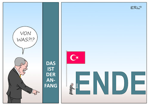 Cartoon: Nach der Istanbul-Wahl (medium) by Erl tagged politik,türkei,kommunalwahlen,istanbul,sieger,imamoglu,chp,gegner,akp,präsident,erdogan,drängen,wahlwiederholung,niederlage,anfang,vom,ende,karikatur,erl,politik,türkei,kommunalwahlen,istanbul,sieger,imamoglu,chp,gegner,akp,präsident,erdogan,drängen,wahlwiederholung,niederlage,anfang,vom,ende,karikatur,erl