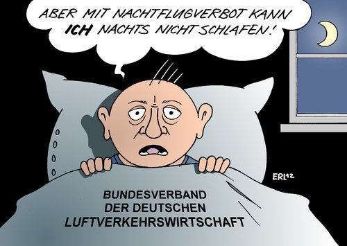 Cartoon: Nachtflugverbot (medium) by Erl tagged nachtflugverbot,urteil,gericht,flughafen,frankfurt,main,lufthansa,fraport,bundesverband,luftverkehrswirtschaft,sorge,gewinn,standort,schlaflosigkeit,nachtruhe,schlafen,schlaf,nachtflugverbot,urteil,gericht,flughafen,frankfurt,main,lufthansa,bundesverband,luftverkehrswirtschaft