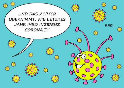 Cartoon: Närrische Zeit (medium) by Erl tagged politik,corona,virus,pandemie,covid19,vierte,welle,anstieg,inzidenz,fallzahlen,krankenhaus,klinik,intensivstation,überlastung,11,november,beginn,karneval,fastnacht,fasching,närrische,zeit,zepter,karikatur,erl,politik,corona,virus,pandemie,covid19,vierte,welle,anstieg,inzidenz,fallzahlen,krankenhaus,klinik,intensivstation,überlastung,11,november,beginn,karneval,fastnacht,fasching,närrische,zeit,zepter,karikatur,erl