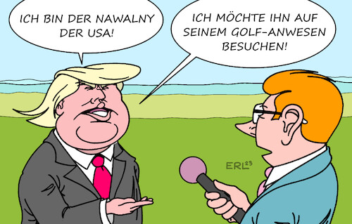 Cartoon: Nawalny (medium) by Erl tagged politik,usa,präsidentschaftswahl,2024,republikaner,kandidat,donald,trump,justiz,anklage,sturm,kapitol,wahlbeeinflussung,verrat,gericht,vorwürfe,opfer,hexenjagd,politischer,gefangener,intervierw,golf,anwesen,russland,kremlkritiker,alexej,nawalny,19,jahre,straflager,kritik,diktatur,diktator,wladimir,putin,karikatur,erl,politik,usa,präsidentschaftswahl,2024,republikaner,kandidat,donald,trump,justiz,anklage,sturm,kapitol,wahlbeeinflussung,verrat,gericht,vorwürfe,opfer,hexenjagd,politischer,gefangener,intervierw,golf,anwesen,russland,kremlkritiker,alexej,nawalny,19,jahre,straflager,kritik,diktatur,diktator,wladimir,putin,karikatur,erl