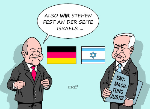 Cartoon: Netanjahu Scholz (medium) by Erl tagged politik,israel,regierung,nationalistisch,religiös,rechtsextrem,umbau,reform,entmachtung,justiz,oberstes,gericht,besuch,ministerpräsident,benjamin,netanjahu,deutschland,bundeskanzler,olaf,scholz,diplomatie,karikatur,erl,politik,israel,regierung,nationalistisch,religiös,rechtsextrem,umbau,reform,entmachtung,justiz,oberstes,gericht,besuch,ministerpräsident,benjamin,netanjahu,deutschland,bundeskanzler,olaf,scholz,diplomatie,karikatur,erl