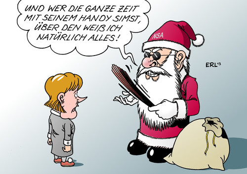 Cartoon: Nikolaus (medium) by Erl tagged nikolaus,weihnachtsmann,santa,nsa,geheimdienst,usa,überwachung,handy,mobiltelefon,weltweit,milliarden,datenschutz,daten,sms,simsen,bundeskanzlerin,amgela,merkel,nikolaus,weihnachtsmann,santa,nsa,geheimdienst,usa,überwachung,handy,mobiltelefon,weltweit,milliarden,datenschutz,daten,sms,simsen,bundeskanzlerin,amgela,merkel