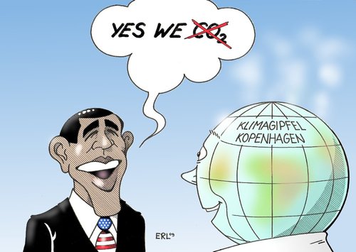 Cartoon: Obama Klima (medium) by Erl tagged klima,klimawandel,erderwärmung,gipfel,kopenhagen,usa,co2,reduktion,hoffnung,yes,we,can
