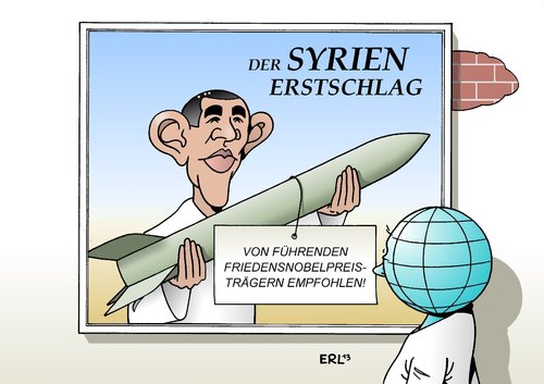 Cartoon: Obama wirbt (medium) by Erl tagged syrien,bürgerkrieg,diktator,assad,giftgas,einsatz,chemiewaffen,rebellen,usa,präsident,obama,werbung,militäreinsatz,militärschlag,erstschlag,friedensnobelpreis,friedensnobelpreisträger,krieg,raketen,waffen,gewalt,erde,welt,plakat,syrien,bürgerkrieg,diktator,assad,giftgas,einsatz,chemiewaffen,rebellen,usa,präsident,obama,werbung,militäreinsatz,militärschlag,erstschlag,friedensnobelpreis,friedensnobelpreisträger,krieg,raketen,waffen,gewalt,erde,welt,plakat