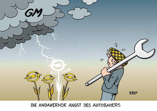 Cartoon: Opel (medium) by Erl tagged opel,autobauer,auto,konzern,mutter,gm,general,motors,schließung,werk,bochum,bedrohung,gewitter,blitz,donner,blitzeinschlag,arbeitsplätze,opel,autobauer,auto,konzern,mutter,gm,general,motors,schließung,werk,bochum,bedrohung,gewitter,blitz,donner,blitzeinschlag,arbeitsplätze