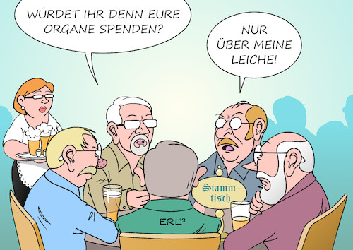 Cartoon: Organspende (medium) by Erl tagged politik,gesundheit,krankheit,tod,organspende,gesetz,entwurf,cdu,spd,widerspruchslösung,gegenentwurf,linke,grüne,fdp,befragung,ja,spendenbereitschaft,bundestag,diskussion,stammtisch,karikatur,erl,politik,gesundheit,krankheit,tod,organspende,gesetz,entwurf,cdu,spd,widerspruchslösung,gegenentwurf,linke,grüne,fdp,befragung,ja,spendenbereitschaft,bundestag,diskussion,stammtisch,karikatur,erl