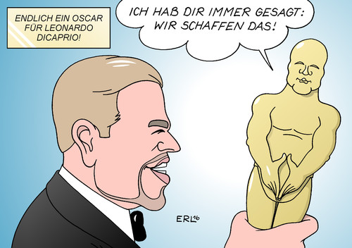 Cartoon: Oscar II (medium) by Erl tagged oscar,film,preis,gewinner,leonardo,dicaprio,geschafft,geduld,bundeskanzlerin,angela,merkel,flüchtlinge,eu,deutschland,wir,schaffen,das,linie,interview,anne,will,kurs,richtung,karikatur,erl,oscar,film,preis,gewinner,leonardo,dicaprio,geschafft,geduld,bundeskanzlerin,angela,merkel,flüchtlinge,eu,deutschland,wir,schaffen,das,linie,interview,anne,will,kurs,richtung,karikatur,erl