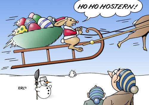 Cartoon: Ostern 2013 (medium) by Erl tagged ostereier,osterei,eier,ei,rentier,schlitten,osterhase,weihnachtsmann,weihnachten,winter,eis,schnee,kälte,frühling,ostern,ostern,frühling,kälte,schnee,eis,winter,weihnachten,weihnachtsmann,osterhase,schlitten,rentier,ei,eier,osterei,ostereier
