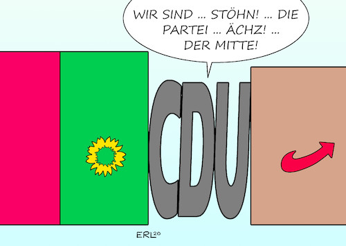 Cartoon: Partei der Mitte (medium) by Erl tagged politik,cdu,partei,der,mitte,ausschluss,zusammenarbeit,linke,afd,probleme,wahlen,regierungsbildung,thüringen,rückzug,annegret,kramp,karrenbauer,nachfolge,richtung,kurs,spd,grüne,karikatur,erl,politik,cdu,partei,der,mitte,ausschluss,zusammenarbeit,linke,afd,probleme,wahlen,regierungsbildung,thüringen,rückzug,annegret,kramp,karrenbauer,nachfolge,richtung,kurs,spd,grüne,karikatur,erl