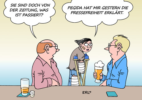 Cartoon: Pegida (medium) by Erl tagged pegida,demonstration,protest,rechtspopulismus,rechtsextremismus,aggression,hass,lügenpresse,meinungsfreiheit,pressefreiheit,zeitung,reporter,prügel,intoleranz,karikatur,erl,pegida,demonstration,protest,rechtspopulismus,rechtsextremismus,aggression,hass,lügenpresse,meinungsfreiheit,pressefreiheit,zeitung,reporter,prügel,intoleranz,karikatur,erl