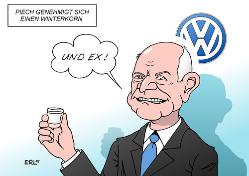 Cartoon: Piech genehmigt sich einen (medium) by Erl tagged vw,machtkampf,ferdinand,piech,martin,winterkorn,vorstand,vorsitzender,patriarch,auto,automobilbau,konzern,gewinn,korn,schnaps,ex,entlassung,karikatur,erl,vw,machtkampf,ferdinand,piech,martin,winterkorn,vorstand,vorsitzender,patriarch,auto,automobilbau,konzern,gewinn,korn,schnaps,ex,entlassung