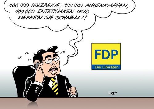 Cartoon: Piratenbedarf (medium) by Erl tagged fdp,wahl,berlin,debakel,desaster,verluste,strategie,partei,piraten,holzbein,augenklappe,enterhaken,vorsitz,rösler,liefern,lieferung,fdp,wahl,berlin,debakel,desaster,verluste,strategie,piraten,holzbein,augenklappe