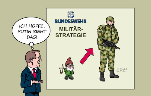 Cartoon: Pistorius plant (medium) by Erl tagged politik,bundeswehr,verteidigungsminister,pistorius,militärstrategie,gartenzwerg,soldat,größe,wehrfähigkeit,antwort,bedrohung,russland,putin,karikatur,erl,politik,bundeswehr,verteidigungsminister,pistorius,militärstrategie,gartenzwerg,soldat,größe,wehrfähigkeit,antwort,bedrohung,russland,putin,karikatur,erl