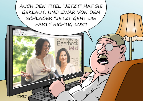 Cartoon: Plagiatsvorwürfe (medium) by Erl tagged politik,bündnis,90,die,grünen,kanzlerkandidatin,annalena,baerbock,buch,vorwurf,plagiat,aufzählung,bagatelle,übertreibung,frau,mann,patriarchat,macht,karikatur,erl,politik,bündnis,90,die,grünen,kanzlerkandidatin,annalena,baerbock,buch,vorwurf,plagiat,aufzählung,bagatelle,übertreibung,frau,mann,patriarchat,macht,karikatur,erl