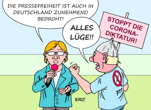 Cartoon: Pressefreiheit (medium) by Erl tagged politik,pressefreiheit,bedrohung,weltweit,deutschland,coronaleugner,querdenker,verschwörungstheorie,anon,impfgegner,fake,news,wahrheit,lüge,lügenpresse,coronadiktatur,angriffe,journalisten,karikatur,erl,politik,pressefreiheit,bedrohung,weltweit,deutschland,coronaleugner,querdenker,verschwörungstheorie,anon,impfgegner,fake,news,wahrheit,lüge,lügenpresse,coronadiktatur,angriffe,journalisten,karikatur,erl