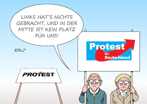 Cartoon: Protest (medium) by Erl tagged politik,landtagswahl,landtagswahlen,brandenburg,sachsen,rechtsruck,stärkung,afd,rechtpopulismus,rechtsextremismus,protest,protestpartei,früher,die,linke,karikatur,erl,politik,landtagswahl,landtagswahlen,brandenburg,sachsen,rechtsruck,stärkung,afd,rechtpopulismus,rechtsextremismus,protest,protestpartei,früher,die,linke,karikatur,erl