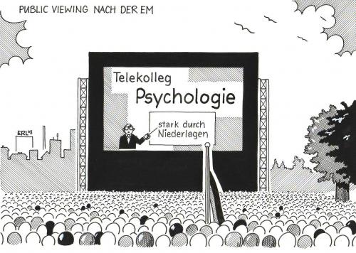 Cartoon: Public Viewing nach der EM (medium) by Erl tagged fußball,em,public,viewing,niederlage,psychologie,em,europameisterschaft,euro2008,fußball,fan meile,fan,deutschland,finale,trauer,weinen,flennen,verlierer,verloren,psychologie,niederlage,stark,aufbau,hilfe,unterstützung,umgang,kurs,therapie,sitzung,psychologe,therapeut,nation,public viewing,hoffnung