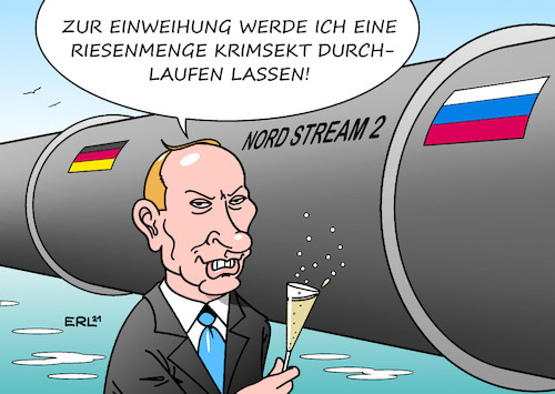 Putin in Sektlaune Putin in Sektlaune