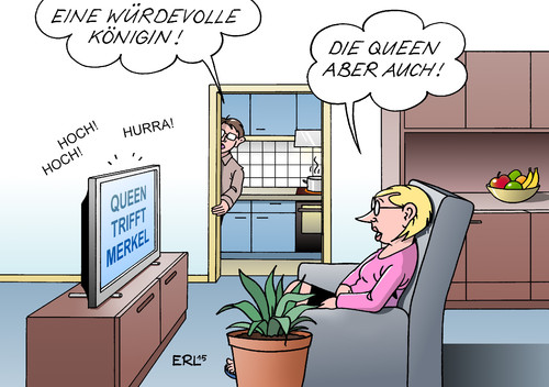 Queen und Merkel