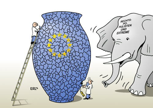 Cartoon: Rechtsextreme (medium) by Erl tagged reparatur,stückwerk,vase,porzellan,elefant,rechtspopulisten,rechtsextreme,ukip,national,front,sieg,europawahl,europa,eu,eu,europa,europawahl,sieg,front,national,ukip,rechtextreme,rechtspopulisten,elefant,porzellen,vase,stückwerk,reparatur